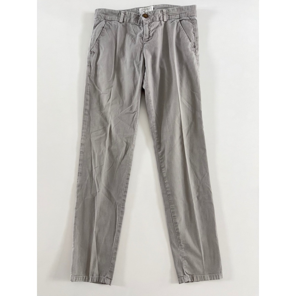 Current Elliott Womens Grey Chino Pants Straight Leg Size 26 Made in USA